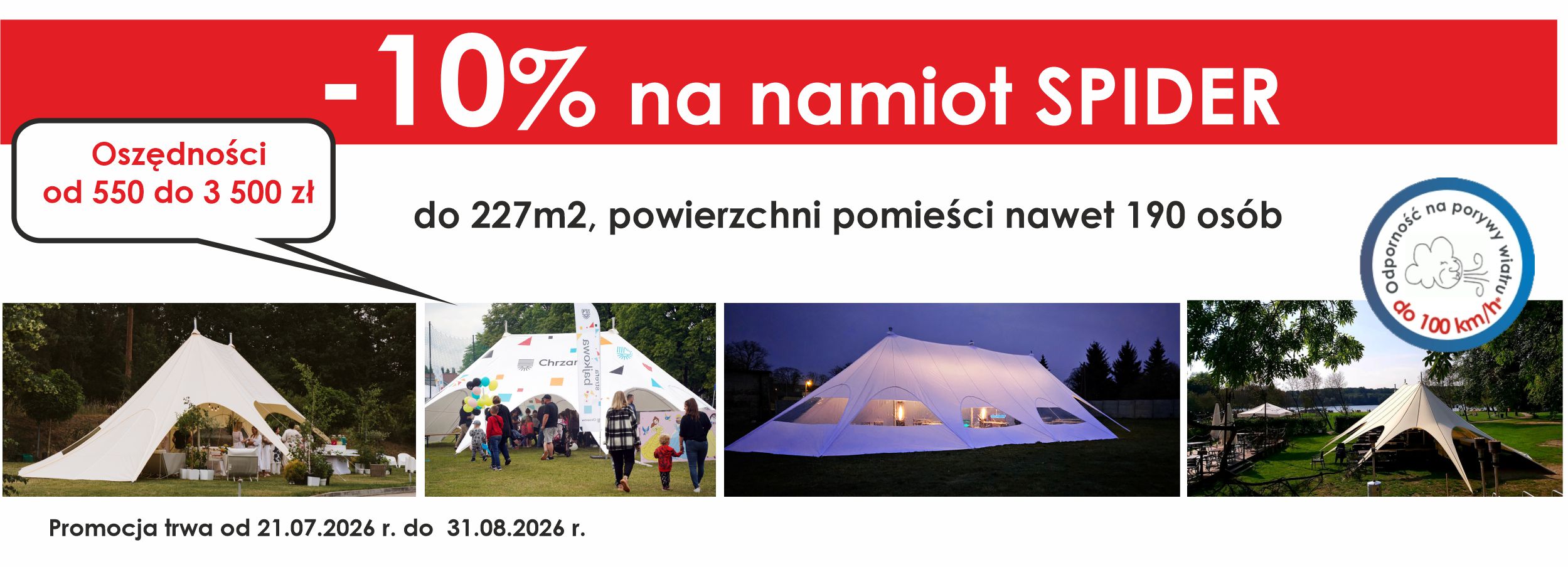 Promocja Namiot Spider - 10%